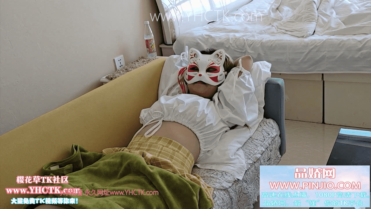 YZ_764美女沙发带狐狸面具被TK
