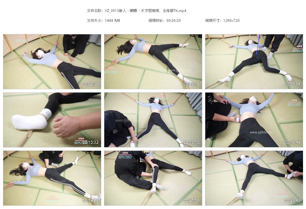YZ_3913象人 – 嗷嗷 – 大字型地缚，全身都TK
