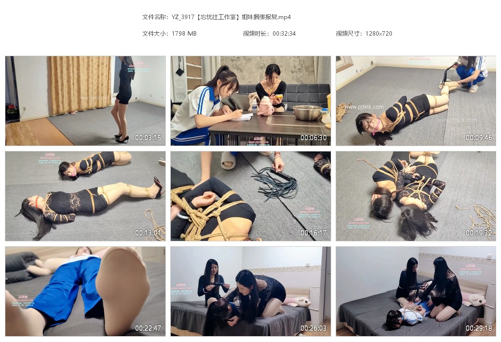 YZ_3917【忘忧社工作室】姐妹捆绑报复