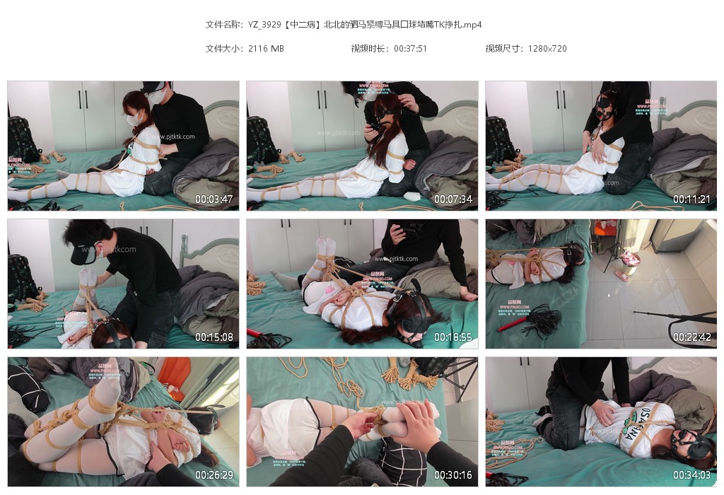 YZ_3929【中二病】北北的驷马紧缚马具口球堵嘴TK挣扎